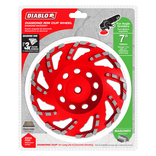 Diablo FRE-DMACW0XX DIAMOND RIM CUP WHEEL FOR MASONRY