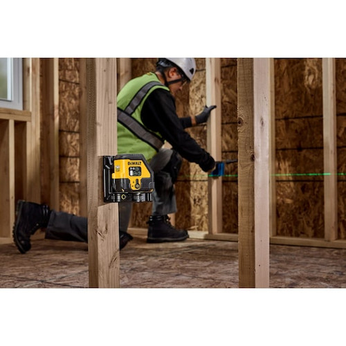 DEWALT DEW-DCLE14201GB USB Rechargeable Green Cross Line Laser Base Kit