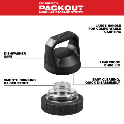 Milwaukee MIL-48-22-8370 Chug Lid for PACKOUT Bottles
