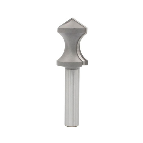 Dimar DIM-129R8-28 1 1/8in Diameter, Carbide Tipped, Bull Nose Plunge Bit, 2 Flutes, 1/2in Shank, 3 5/8in Length
