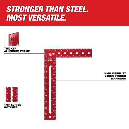 Milwaukee MIL-MLSQ812 8in x 12in Framing Square