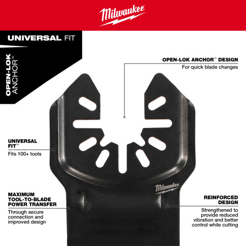 Milwaukee MIL-49-25-2251 OPEN-LOK DIAMOND MAX Diamond Grit Grout Removal Multi-Tool Plunge Blade