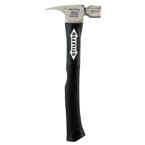 Stiletto STIL-FH10C-F 10oz Titanium Smooth Face Hammer, 14.5in Hybrid Fiberglass Handle