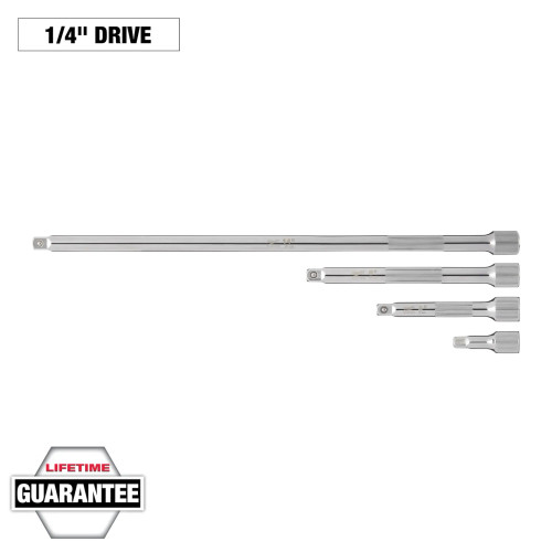 Milwaukee MIL-48-22-9340 1/4in Drive Extension 4-Piece Set