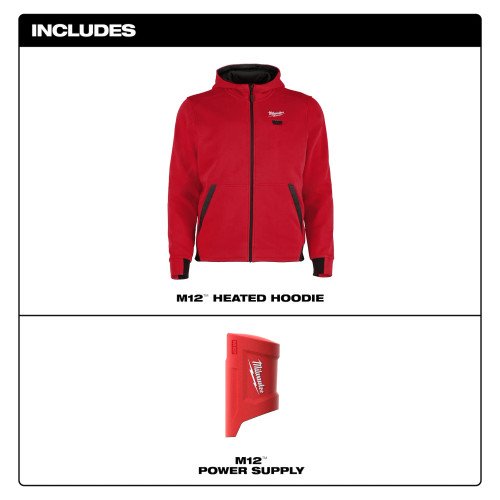 Milwaukee MIL-M200R-20XX M12 Red Heated Hoodie Only