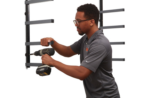 BORA Tool BORA-PBR-006B Wood and Lumber Storage Metal Rack with 6-Level Wall Mount