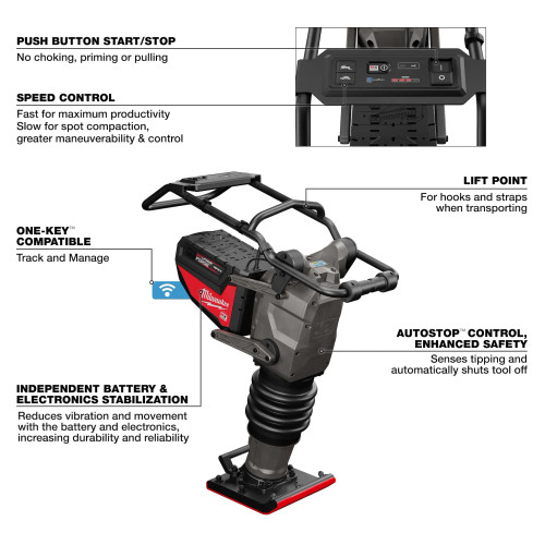 Milwaukee MIL-MXF270-2HD MX FUEL 70 kg Rammer 12.0Ah Kit