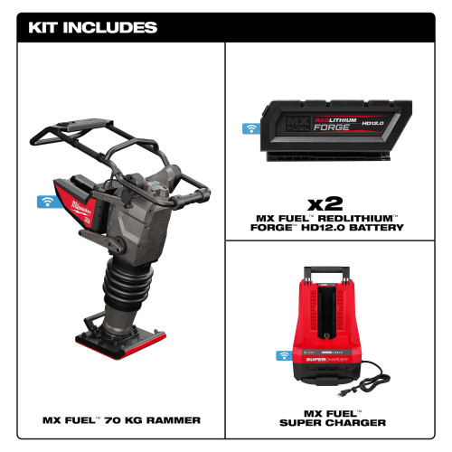Milwaukee MIL-MXF270-2HD MX FUEL 70 kg Rammer 12.0Ah Kit