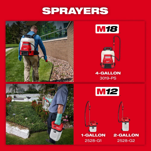 Milwaukee MIL-3019-20PS M18 4-Gallon Backpack Sprayer w/ SWITCH TANK Bare Tool