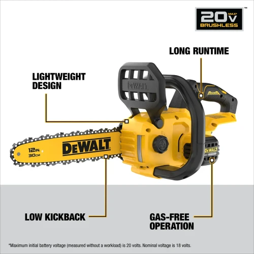 DEWALT DEW-DCCS621B 20V 12in Chainsaw Bare Tool