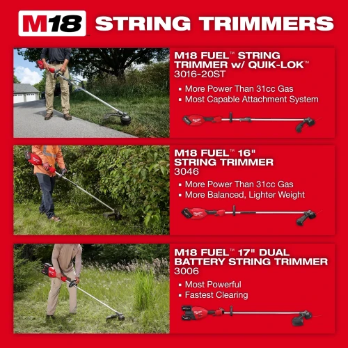 Milwaukee MIL-3016-21ST GEN2 M18 FUEL String Trimmer with QUIK-LOK 8.0Ah Kit