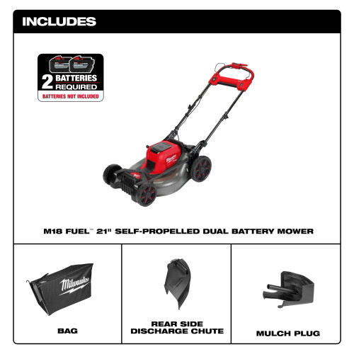 Milwaukee MIL-2823-20 M18 FUEL 21in Self-Propelled Dual Battery Mower