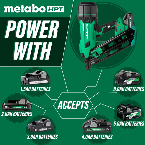 Metabo HPT HPT-NR1890DCAM 18V MultiVolt Cordless Gen2 30Deg 3-1/2in Paper Tape Framing Nailer 4.0Ah Kit
