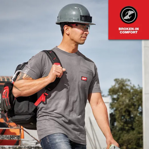 Milwaukee MIL-605GXX GRIDIRON Short Sleeve Pocket T-Shirt - Gray