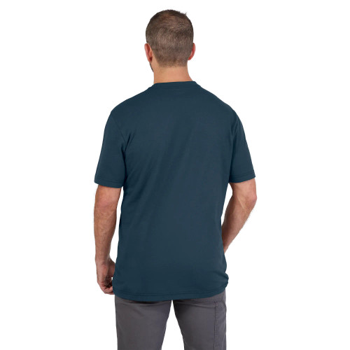 Milwaukee MIL-605BLXX GRIDIRON Short Sleeve Pocket T-Shirt - Blue