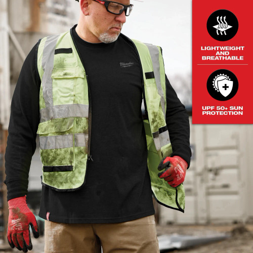 Milwaukee MIL-604BXX FREEFLEX Hybrid Long Sleeve Work Tee - Black