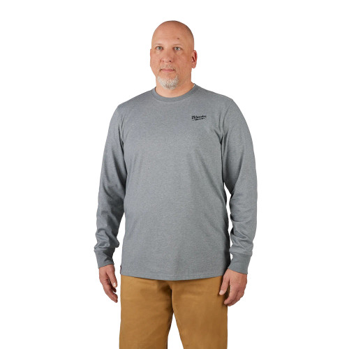 Milwaukee MIL-604GXX FREEFLEX Hybrid Long Sleeve Work Tee - Gray