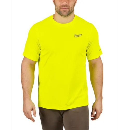 Milwaukee MIL-414HVXX WORKSKIN Lightweight Performance Short Sleeve Shirt - High Visibility