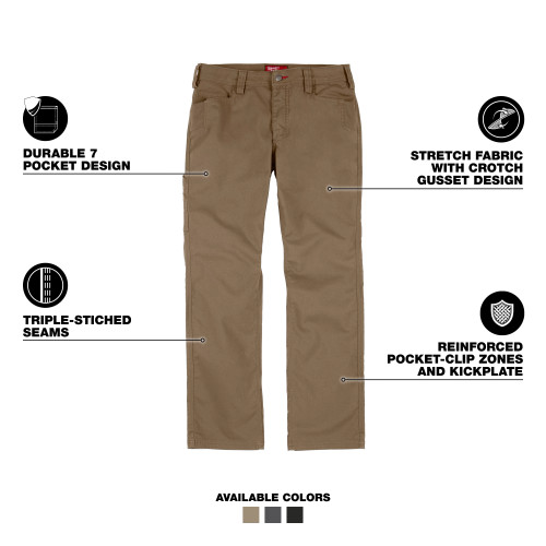 Milwaukee MIL-M650KXX Mens Everyday Work Pants - Khaki