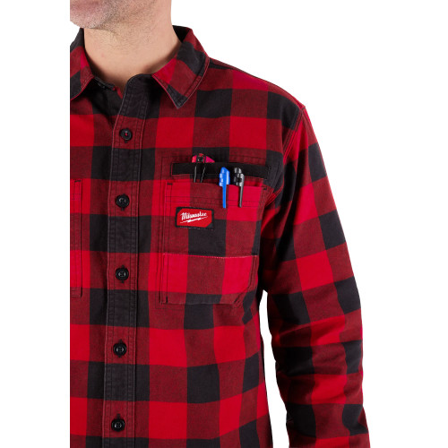 Milwaukee MIL-M551RXX GRIDIRON Flannel Shirt - Red