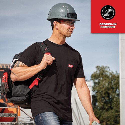Milwaukee MIL-605BXX GRIDIRON Short Sleeve Pocket T-Shirt - Black