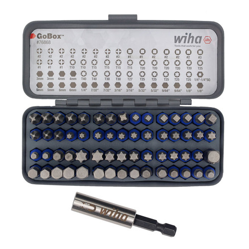 Wiha Tools WIHA-76868 61-Piece GoBox TerminatorBlue Impact Bit Set