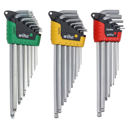 Wiha Tools WIHA-66979 35-Piece ErgoStar L-Key Tray Set - Hex Metric, Hex SAE, Torx