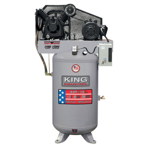 King Canada KING-KC-5280V3-MS 2-Stage 5 HP 80 Gallon Air Compressor