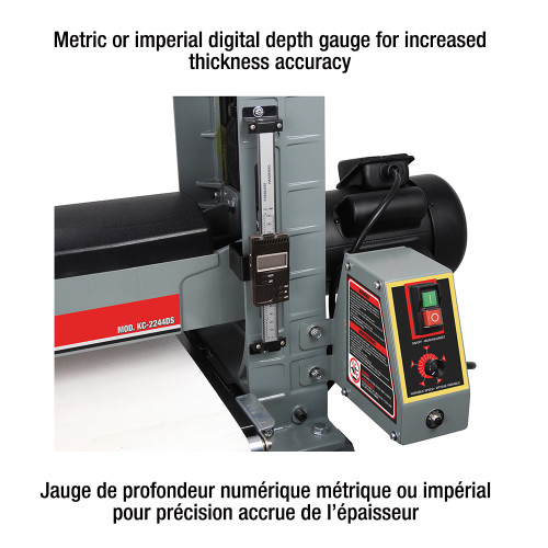 King Canada KING-KC-2244DS 22in x 44in Open End Drum Sander