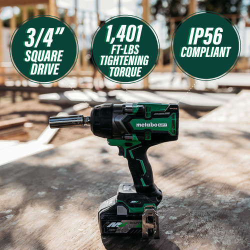 Metabo HPT HPT-WR36DFQ4M 36V MultiVolt Cordless High Torque 3/4in Impact Wrench Bare Tool