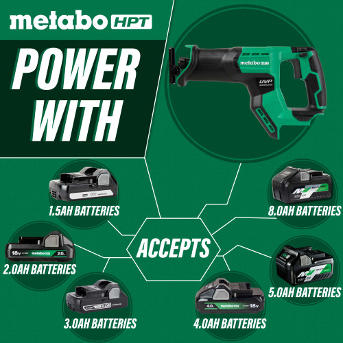 Metabo-HPT HPT-CR18DMAQ4M 18V MultiVolt Cordless Compact Reciprocating Saw Bare Tool