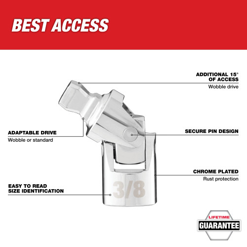 Milwaukee MIL-42-04-9107 3/8in Drive Universal Joint