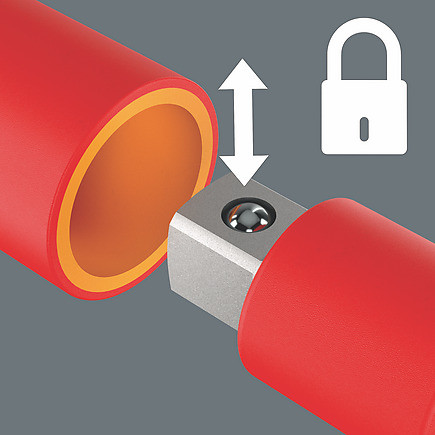 Wera Tools Wera-05005122001 VDE-Insulated T-Handle Adapter Screwdriver With Ratchet Functionality For 3/8in Sockets