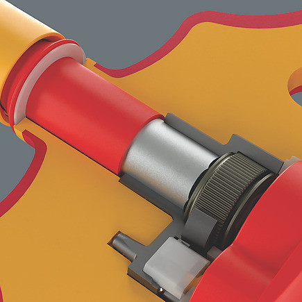 Wera Tools Wera-05005122001 VDE-Insulated T-Handle Adapter Screwdriver With Ratchet Functionality For 3/8in Sockets