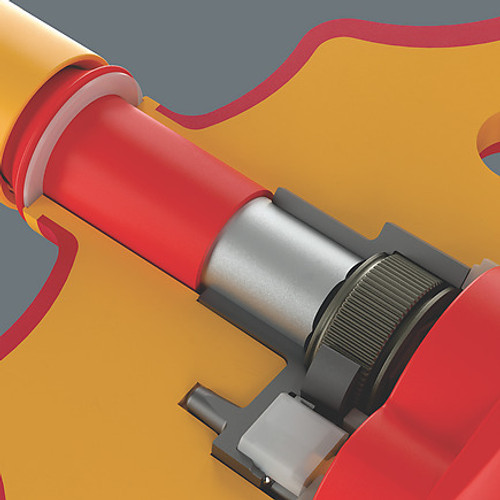 Wera Tools Wera-05005121001 VDE-Insulated T-Handle Adapter Screwdriver With Ratchet Functionality For 1/4in Sockets