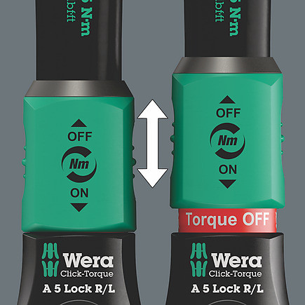 Wera Tools Wera-05075693001 Click-Torque Lock A 5 R/L Torque Wrench, 2.5-25 Nm