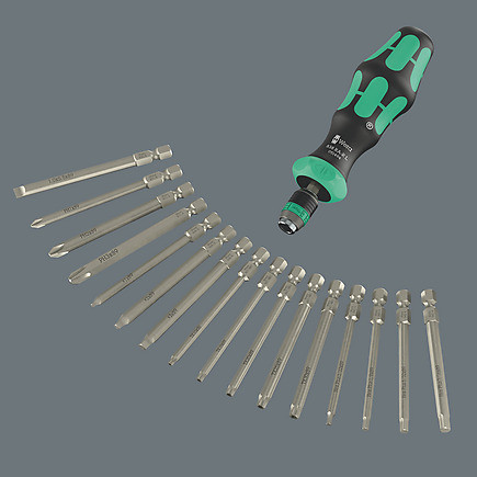 Wera Tools Wera-05051531001 Kraftform Kompakt 60 RA-R Imperial 1, 17-Pieces