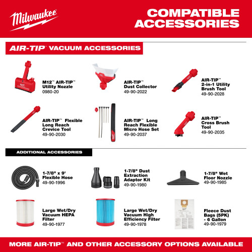 Milwaukee MIL-0915-20 M18 FUEL NEXUS 6 Gallon Wet/Dry Vacuum with PACKOUT Compatibility