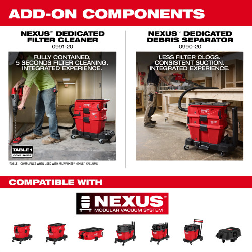 Milwaukee MIL-0926-20 M18 FUEL NEXUS Dual Battery Wet/Dry Vacuum Motor Head with PACKOUT Compatibility & VACLINK