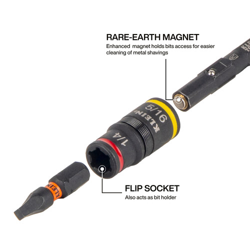 Klein Tools KLE-85191HD Impact-Rated Flip Socket Conduit Reamer Driver