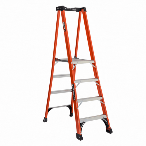Louisville Ladder LOU-FXP180HD-XX Fiberglass Step Platform Ladder Type IAA, 375lbs Load Capacity
