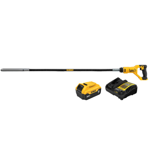 DEWALT DEW-DCE531P1 20V MAX Concrete Pencil Vibrator 5.0Ah Kit
