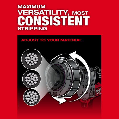 Milwaukee MIL-2937-21 M18 FUEL Covered Conductor Cable Stripper Kit with Adjustable Bushings