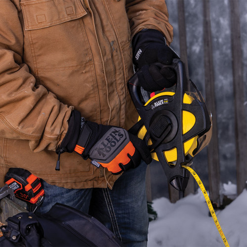 Klein Tools KLE-60795 Rechargeable Heated Work Glove Liners with Knit Dipped Gloves - Large