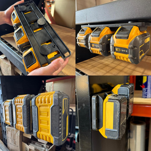 StealthMounts SM-BD-DW20-1-MG Magnetic Battery Holder for DEWALT 20V/60V MAX/XR & FLEXVOLT Batteries