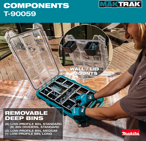 Makita MAK-T-90059 MAKTRAK Low Profile Medium Organizer