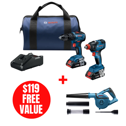 Bosch BOS-GXL18V-233B25-GBL18V-71N 18V 1/2in Hammer Drill/driver Combo Kit with 18V Blower Bare Tool
