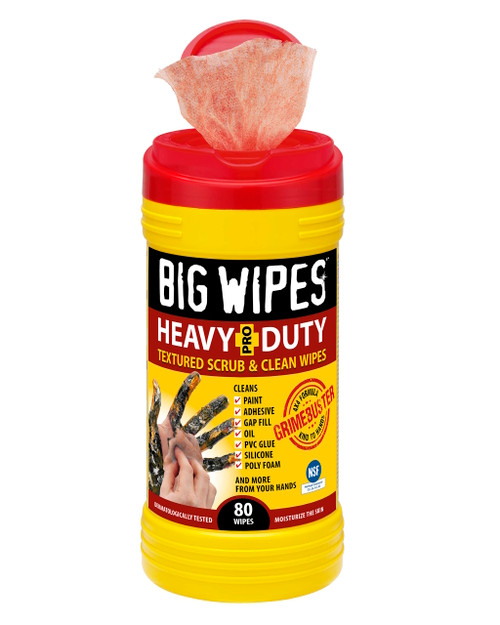 Big Wipes BIG-BW010961 Heavy Duty Pro+ Textured Scrub and Clean Wipes 80-Pack