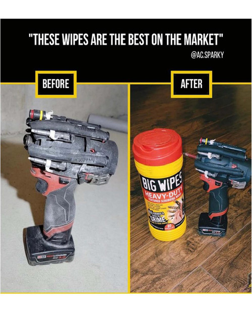 Big Wipes BIG-BW010961 Heavy Duty Pro+ Textured Scrub and Clean Wipes 80-Pack