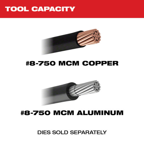 Milwaukee MIL-2779-22 M18 FORCE LOGIC 750 MCM Crimper 5.0Ah+2.0Ah Kit